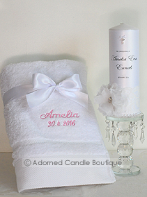 Shop Embroidered Personalised Christening/Baptism Towels